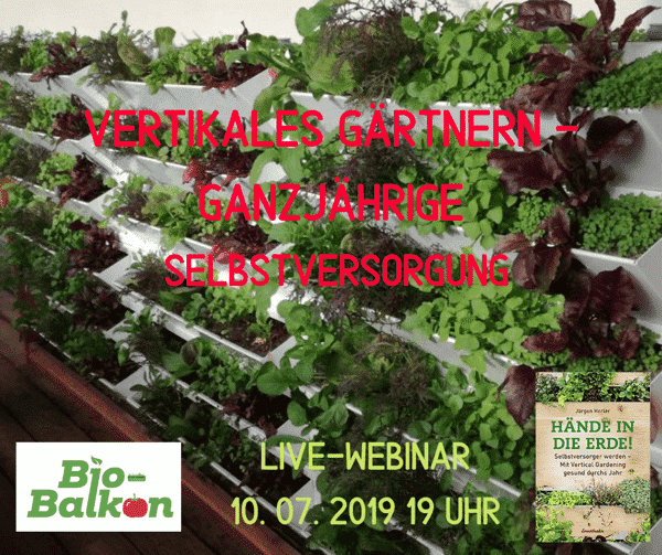 Hier gibt es einen Live-Workshop mit Dr. Jürgen Herler von HerbiosGarden zur ganzjährigen Selbstversorgung durch vertikales Gärtnern zum Anhören.