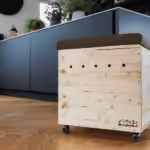 Wurmkiste zur Wurmkompostierung in der Wohnung.