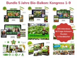 Mockup vom Bundle des Online-Kongress-Bundle Best of Bio-Balkon-Kongress