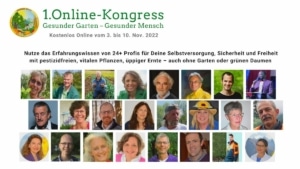 1. Online Gartenkongress "Gesunder Garten - Gesunder Mensch"
