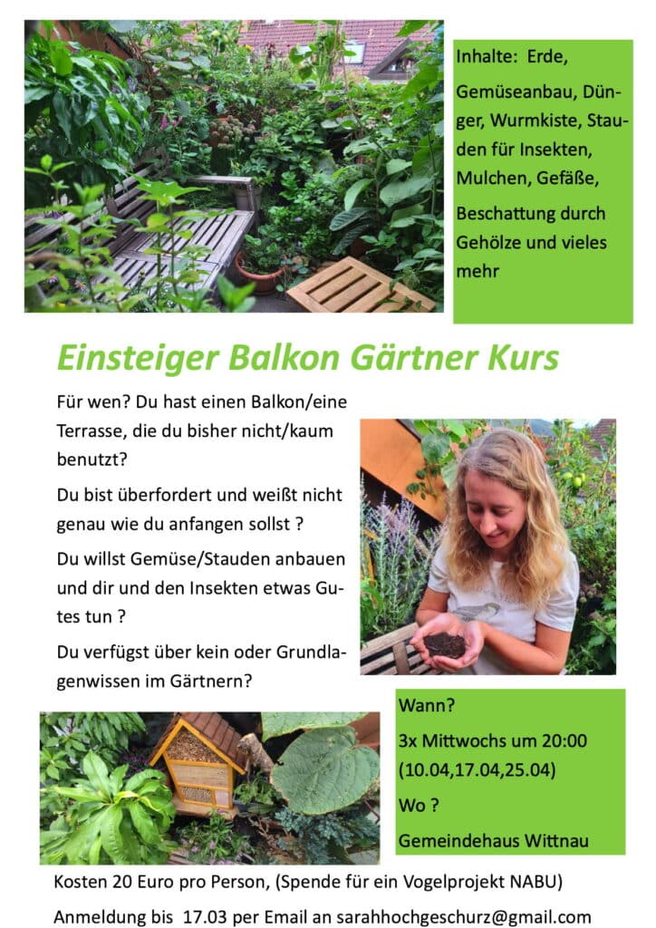 Balkongärtnerin Sarah Hochgeschurz BioBalkon