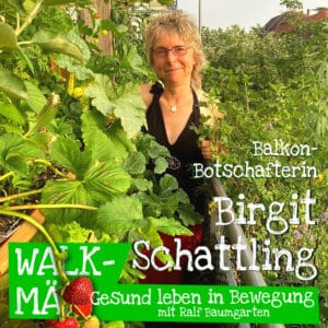 Ich spreche als Balkonbotschafterin beim "Walk-Män-Podcast" Leben in Bewegung von Ralf Baumgartner
