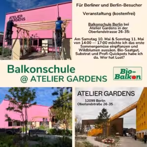 Die zweite Veranstaltung zum ökologischen Gärtnern auf kleinem Raum in der Balkonschule Berlin.