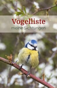 Vogelliste, meine Sichtungen von Vogelguckerin Silke Hartmann